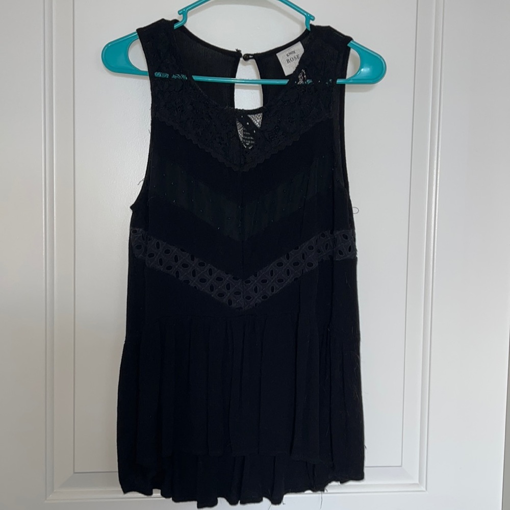 Flowy Black Tank